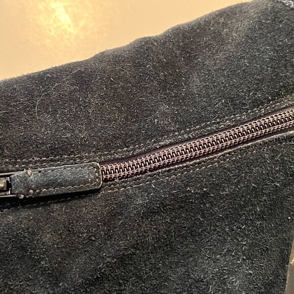 Cole Haan Harrington Grand Riding Side Zip Ankle Boots Black Suede Women's 9B - Picture 12 of 14